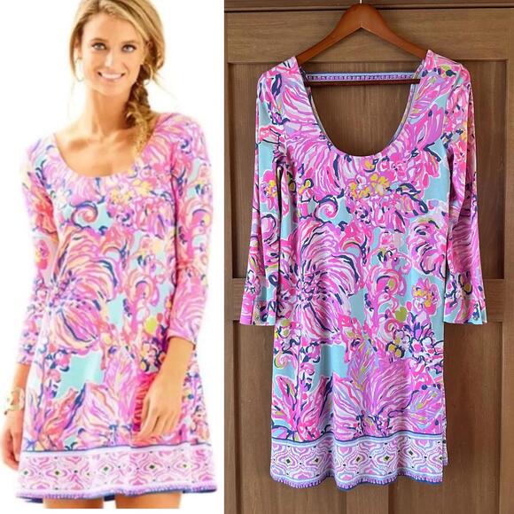 Lilly Pulitzer Dresses & Skirts - Lilly Pulitzer Emma Open Back Dress in Serene Blue Big Escapade Women’s Small